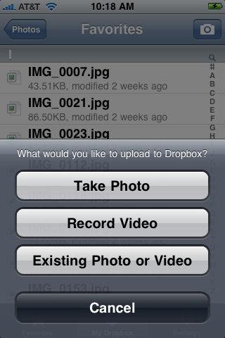 iPhone Dropbox