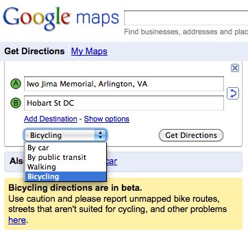 Google Biking