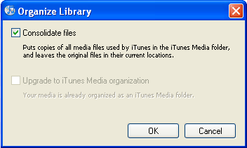 iTunes Consolidate Files