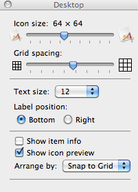 Finder View Options