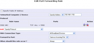ultravnc port forwarding router